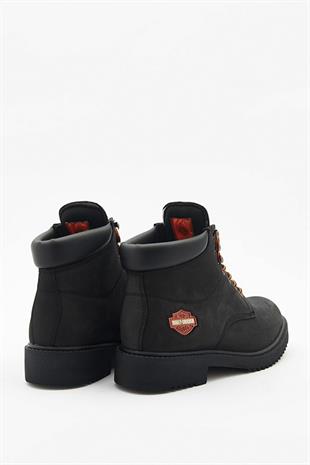 Harley Davidson 556 Mıd Erkek Siyah Nubuk Bot