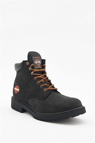 Harley Davidson 556 Mıd Erkek Siyah Nubuk Bot