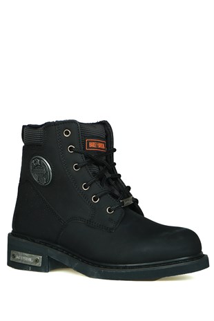 Harley Davidson Jim Siyah Nubuk Kadın Bot 