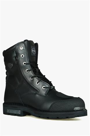 Harley Davidson Hakiki Deri Riddick Siyah Erkek Bot 