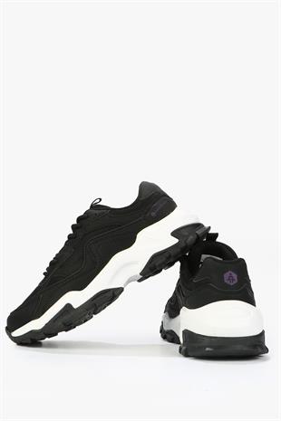 Hammer Jack Russel Siyah - Beyaz Kadın Spor Ayakkabı