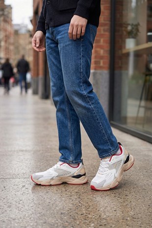 Hammer Jack Banksy Erkek Beyaz Kırmızı Spor Ayakkabı