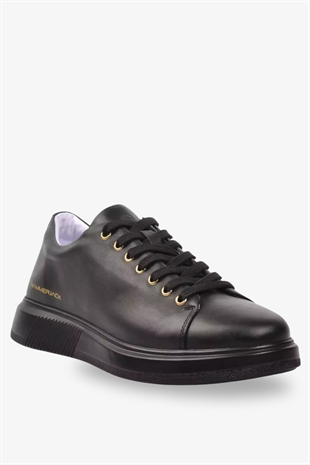 Hammer Jack Jukov Hakiki Deri Siyah-Siyah Marlin Erkek Günlük Ayakkabı