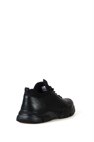 Hammer Jack Marian Hakiki Deri Siyah Erkek Günlük Ayakkabı 