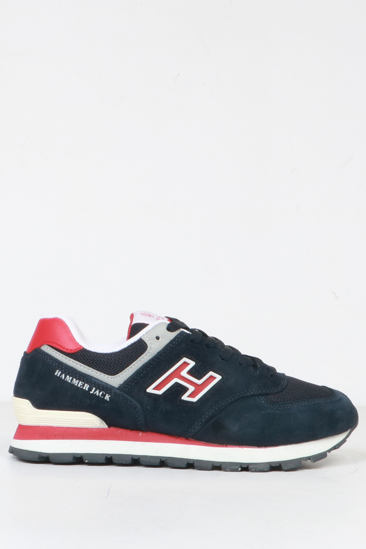 Hammer Jack Hakiki Deri Lacivert-Kırmızı Kadın Spor Ayakkabı  | 102 19253-G-5383