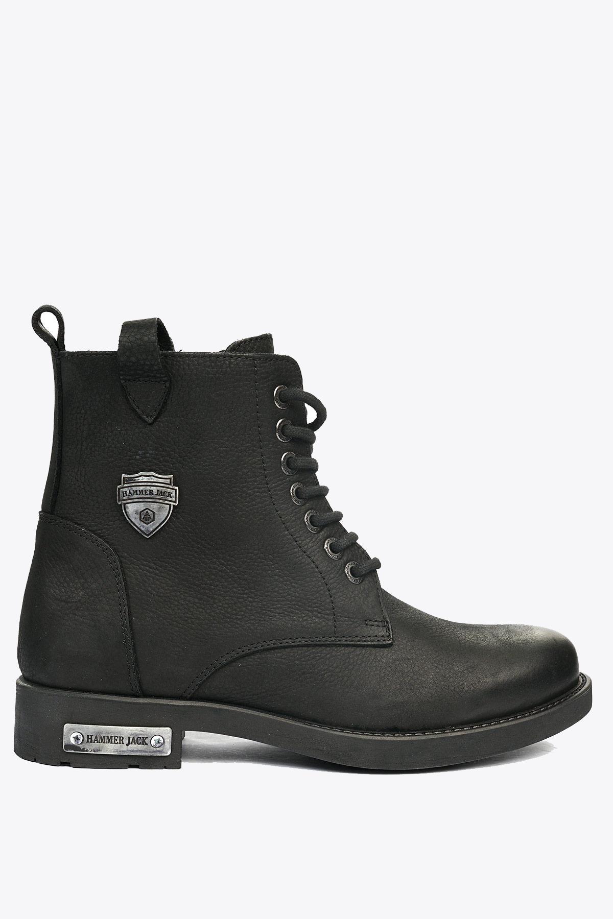 Hammer Jack Hakiki Deri Siyah Yıkama Nubuk Erkek Bot | 102 15200-M-5500