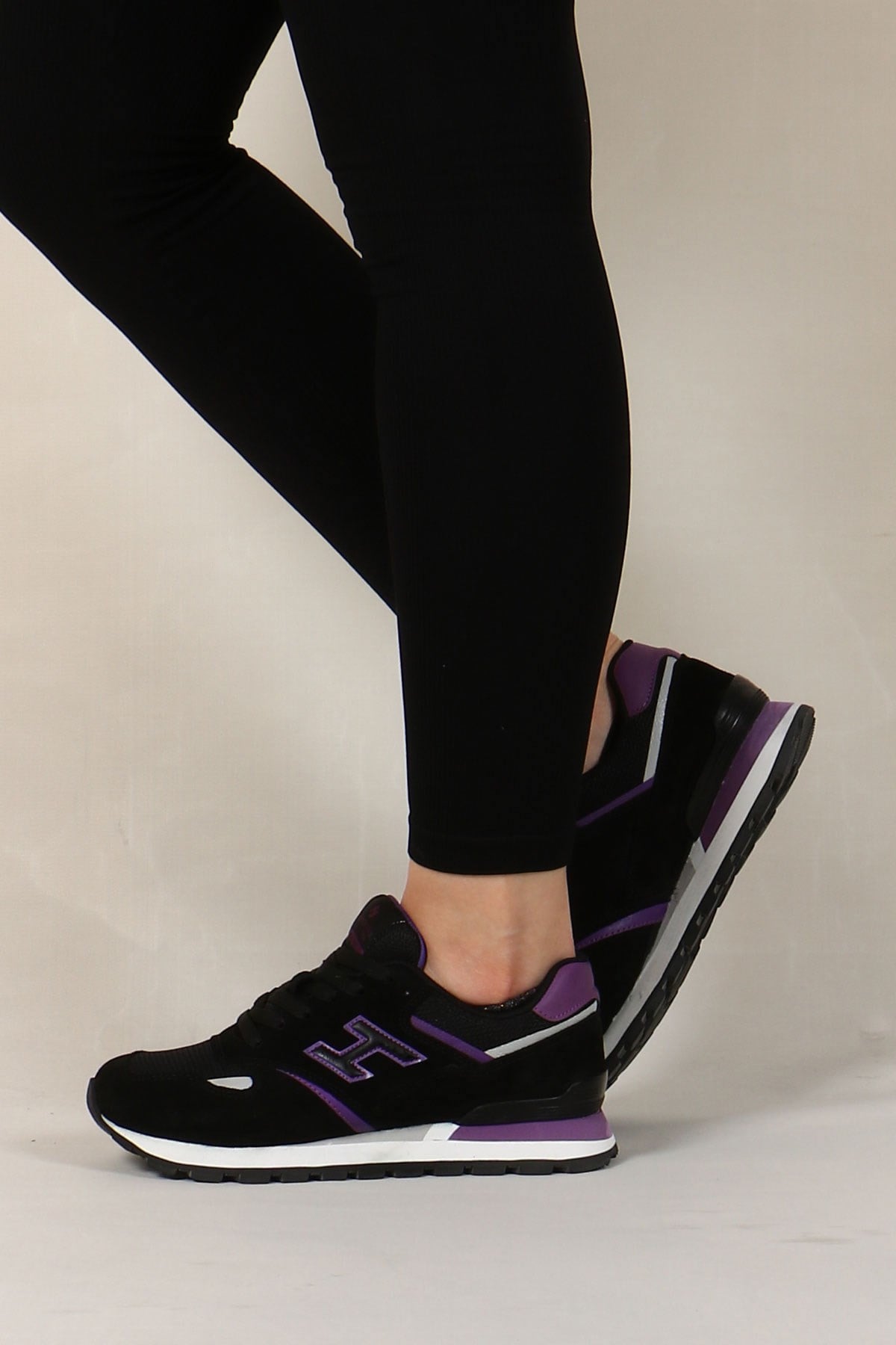 Hammer Jack Siyah-Mor Bayan Ayakkabı 102 19254-G