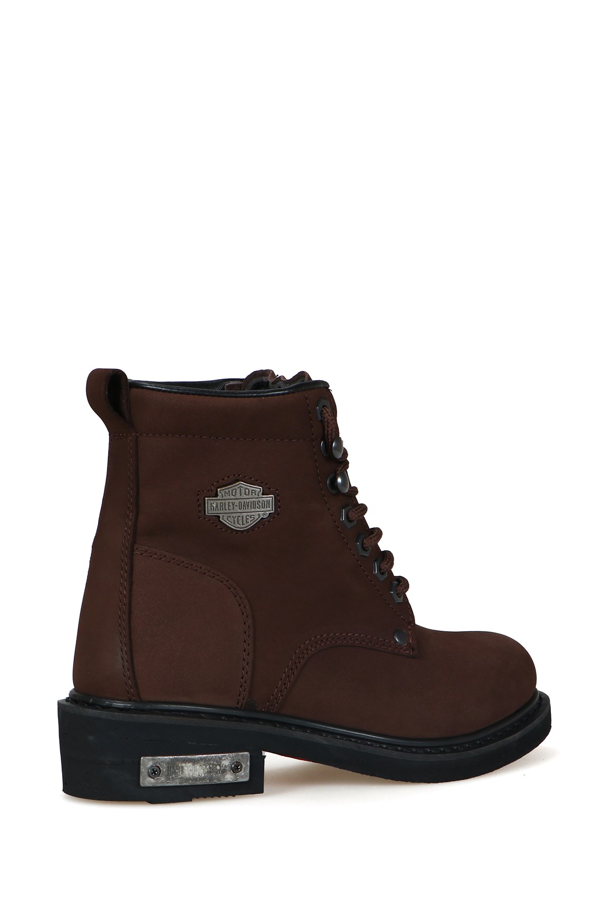 Harley Davidson Gibson Hakiki Deri Koyu Kahve Crazy Unisex Bot
