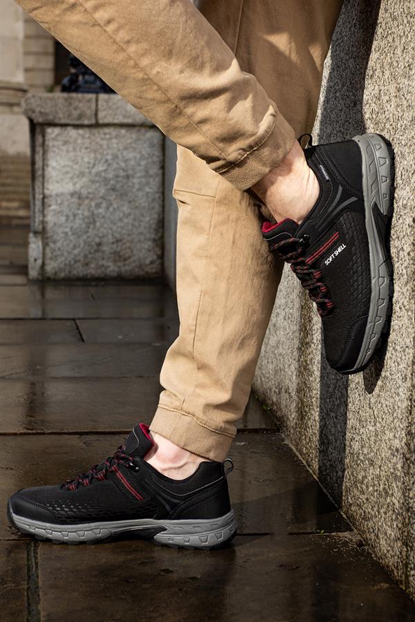 Hammer Jack Outdoor Su Geçirmez Cabo SiyahKırmızı Erkek Ayakkabı