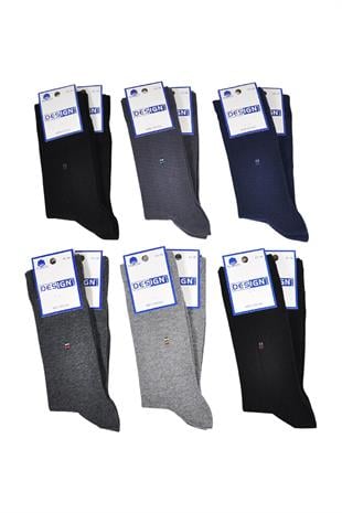 Minik Kare Desenli Soket Erkek Çorabı - 39-42 / 43-46 Numara - %80 Pamuk - Asorti | Design Socks