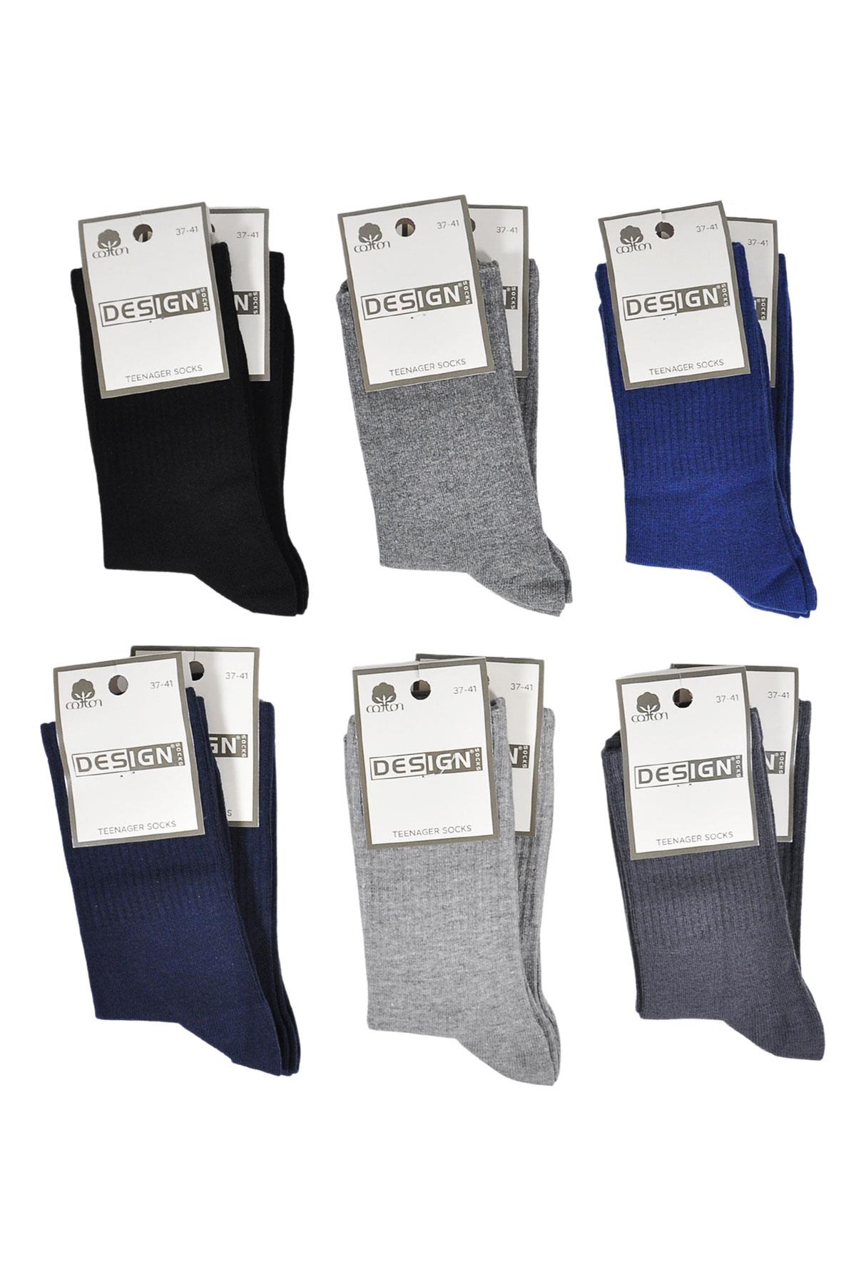 Tenis Desenli Soket Tenaager (Genç) Çorabı - Asorti - 37-41 Numara - %70 Pamuk | Design Socks