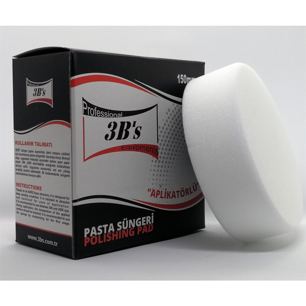 3B's PASTA SÜNGERİ - APLİKATÖRLÜ - BEYAZ - 150mm