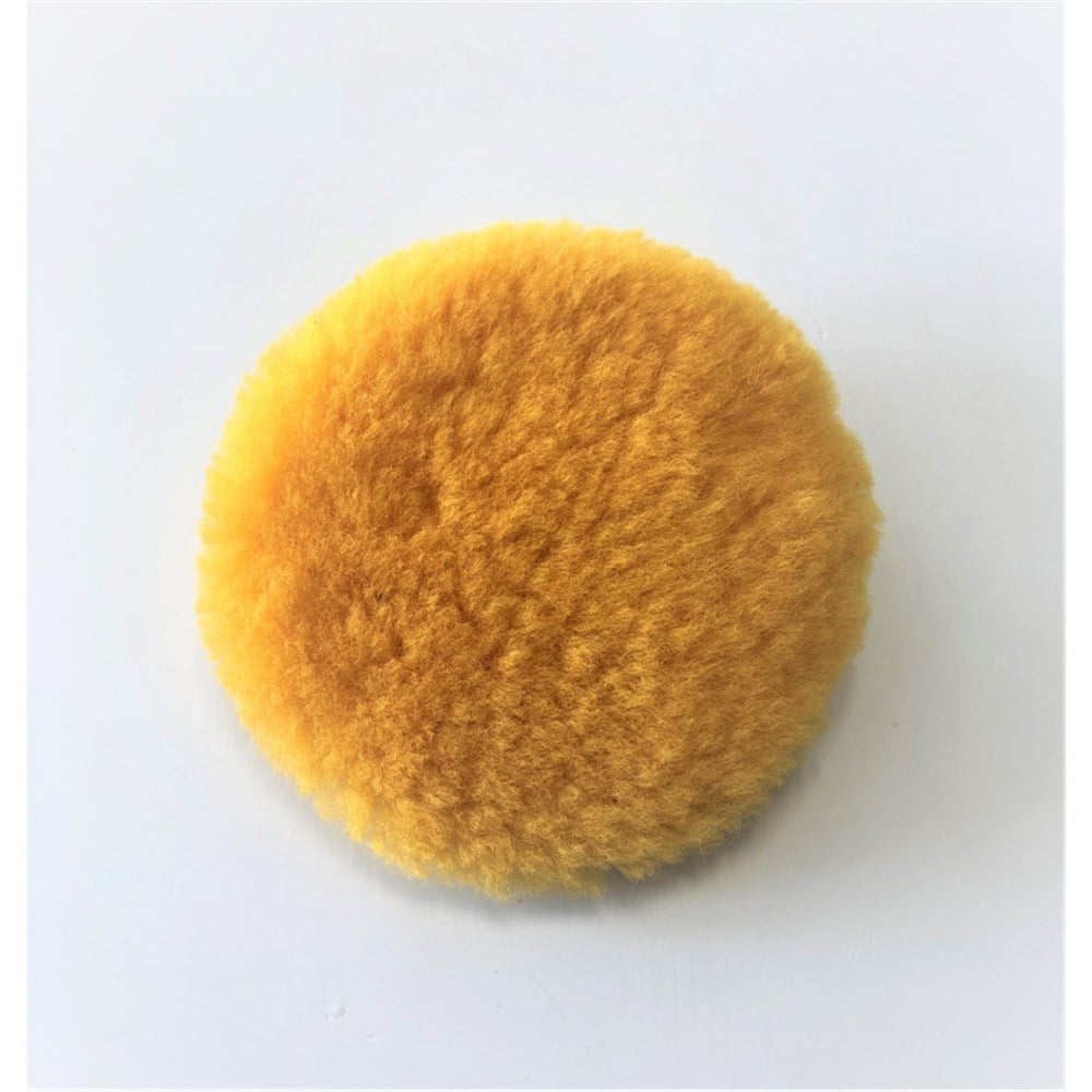Lambswool Polishing Pad 160mm - Sarı Premium Yün Pasta Keçesi