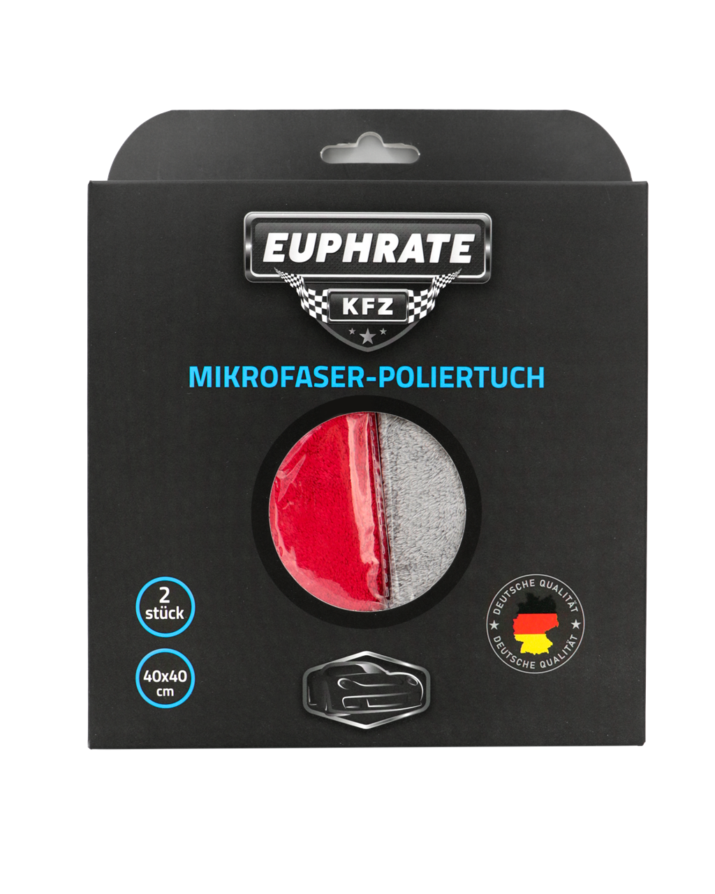 SUFF EUPHRATE KFZ Parlak Mikrofiber Kurulama Bezi 40x40 2Lİ