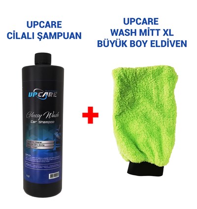 Upcare Yıkama Seti - Glossy Wash Ekstra Parlak Şampuan + Büyük Boy Eldiven