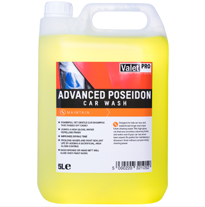 Valet Pro Advanced Poseidon Car Wash - Cilalı Parlatıcı Şampuan 5 LT