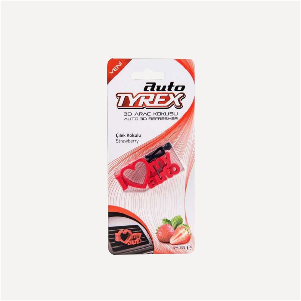 Auto Tyrex 3D Strawberry - Çilek Aromalı Araç Kokusu
