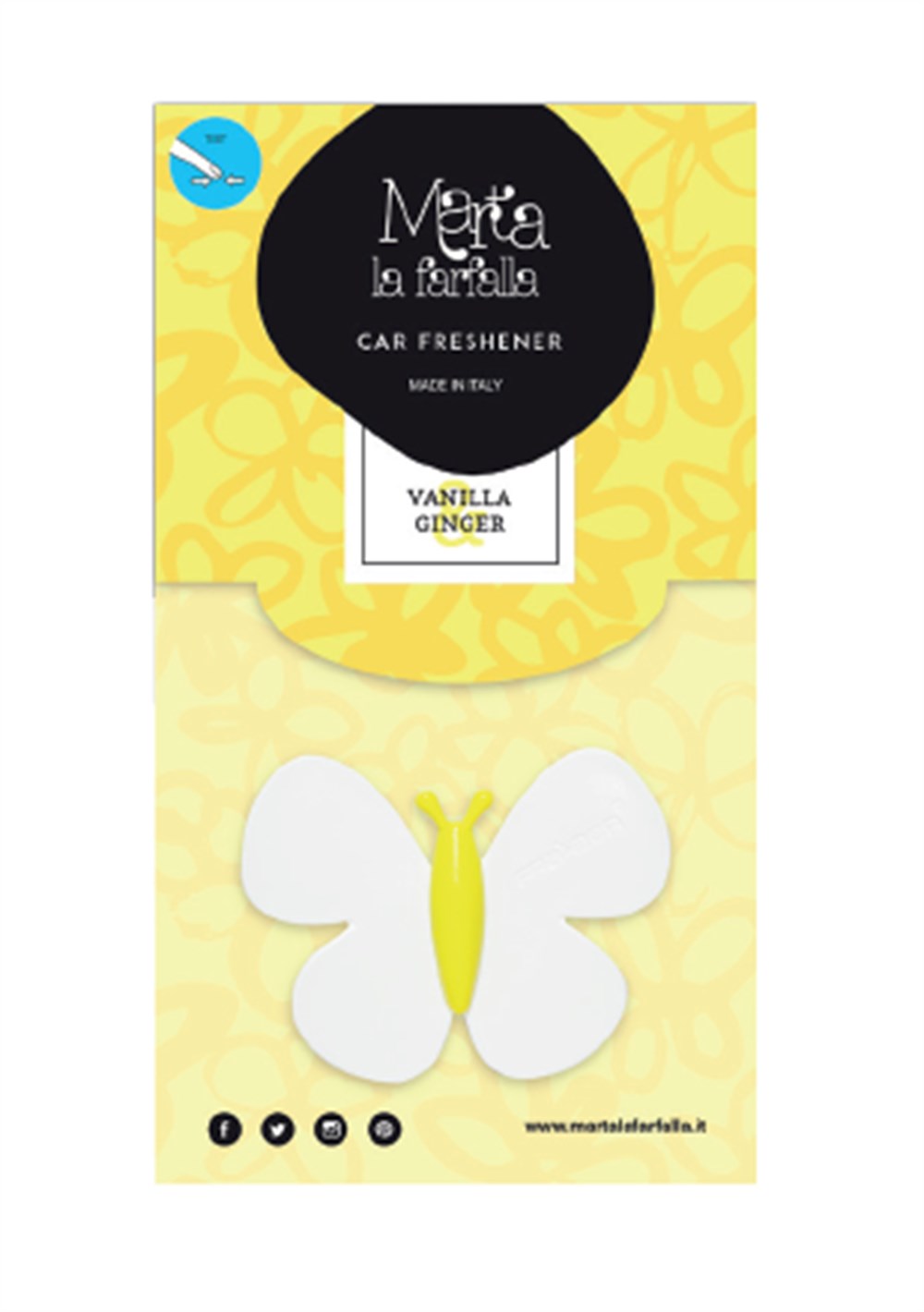 Fra-Ber Car Freshener-Marta La Farfalla Vanilla&Ginger -Vanilya&Zencefil Aromalı Araç Kokusu