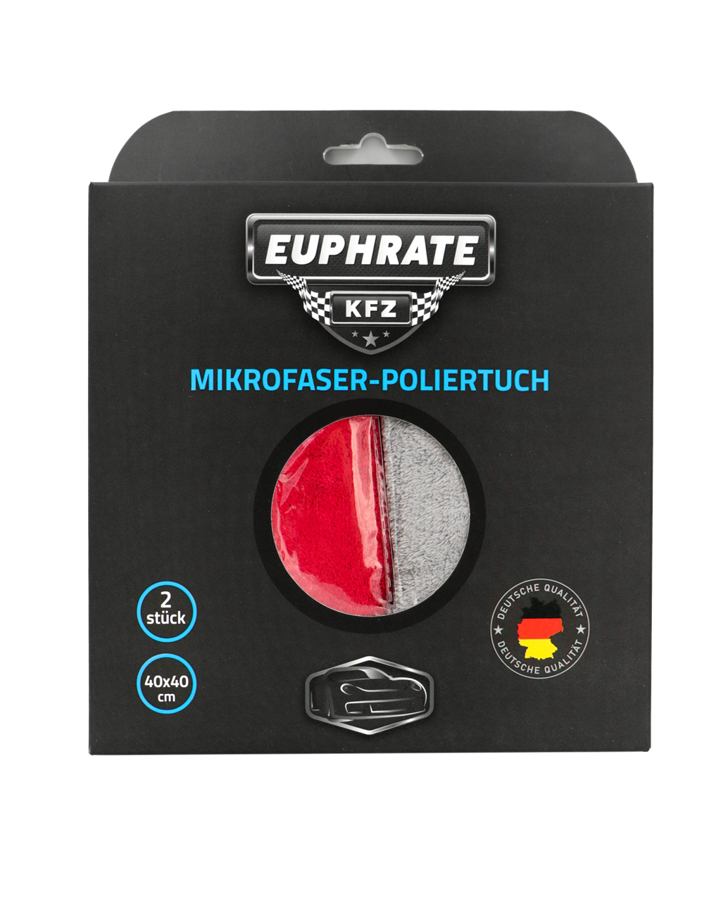 SUFF EUPHRATE KFZ Parlak Mikrofiber Kurulama Bezi 40x40 2Lİ
