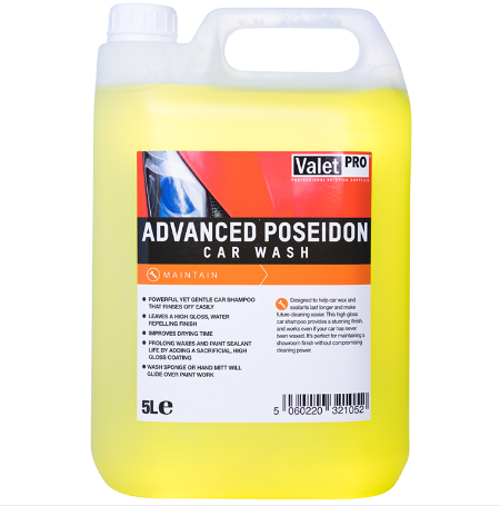 Valet Pro Advanced Poseidon Car Wash - Cilalı Parlatıcı Şampuan 5 LT