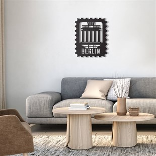 Berlin Stamp Metal Tablo Metal Wall Art by Pirudem Metal Arts - Metal Wall Arts & Clocks & Decors 