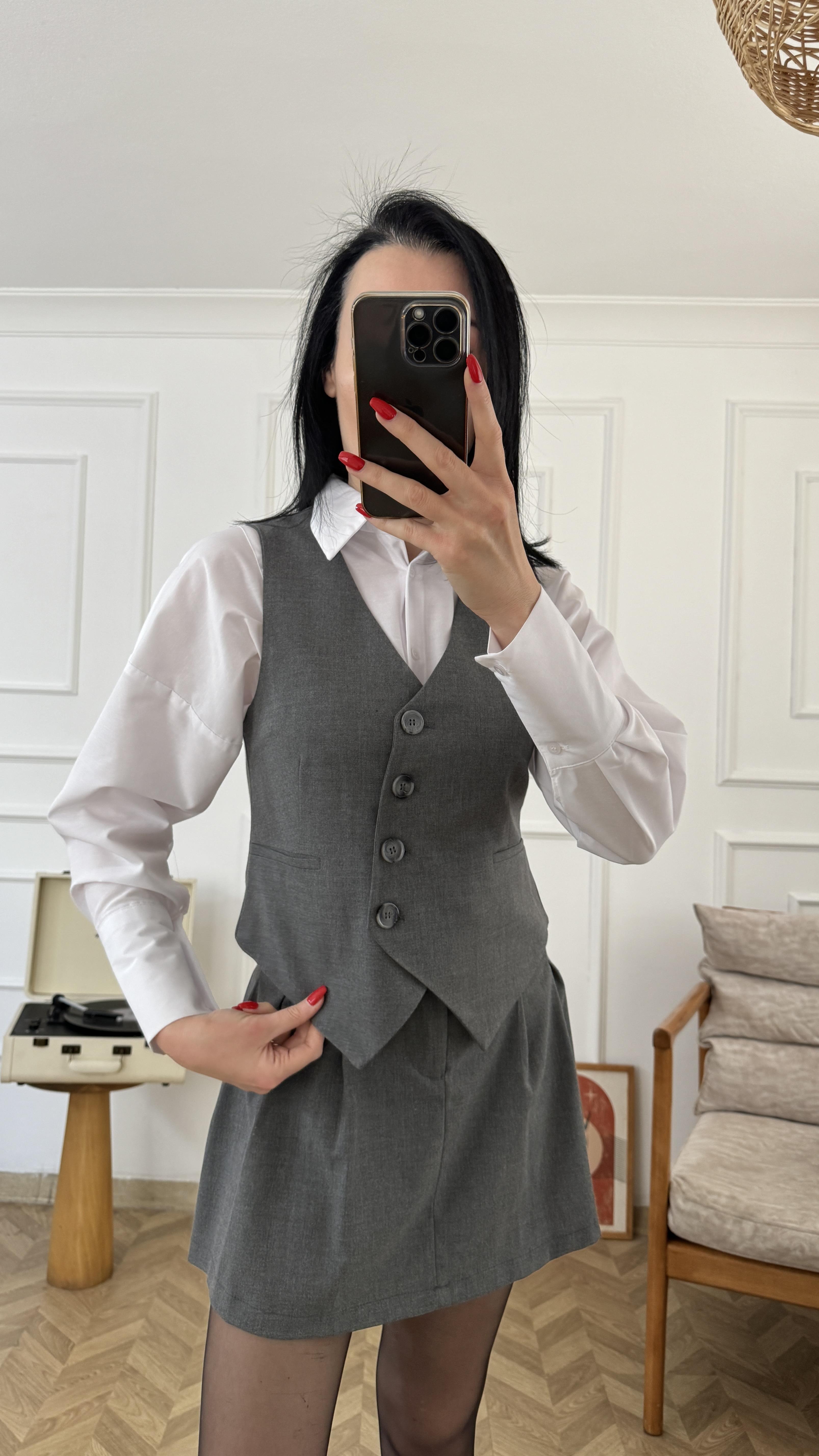 Antrasit Astarlı Yelek