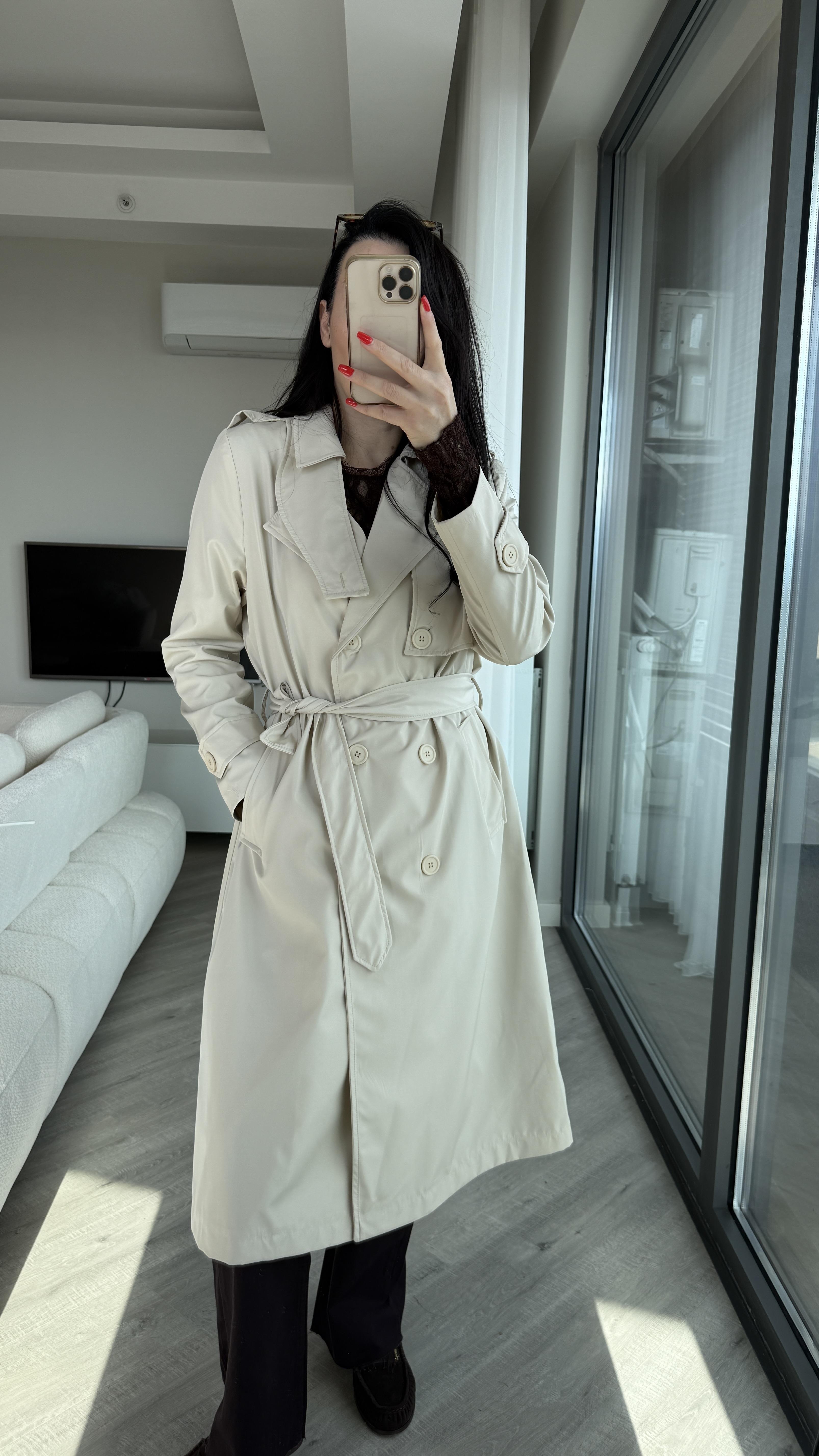Bej Zr Model Premium Trençkot