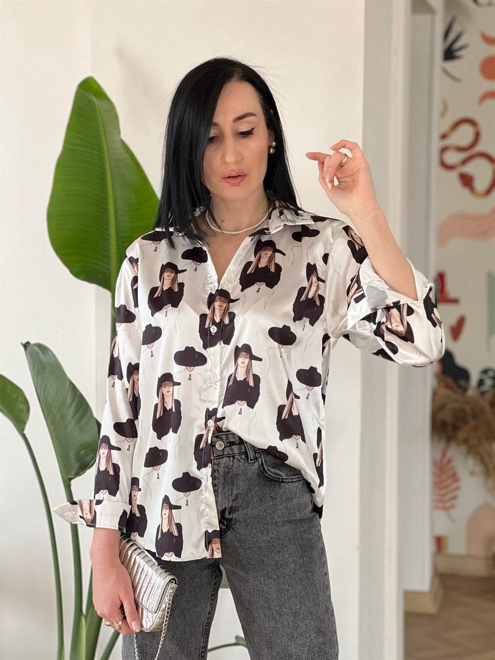 FİGÜRLÜ SATEN GÖMLEK