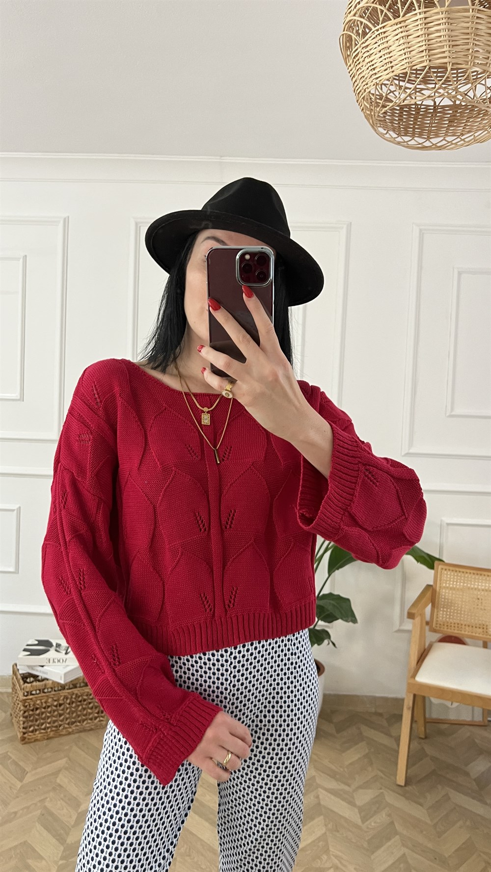 Kırmızı Merserize Triko