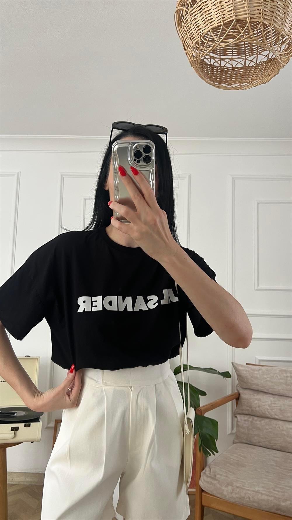 Siyah Jil Sander Tişört