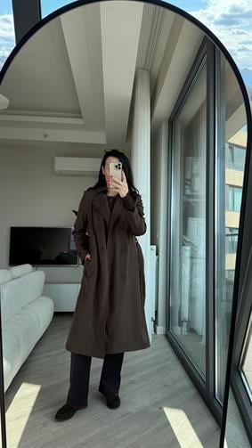 Acı Kahve Zr Model Premium Trençkot