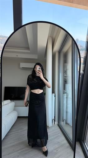 Siyah Raissa Elbise