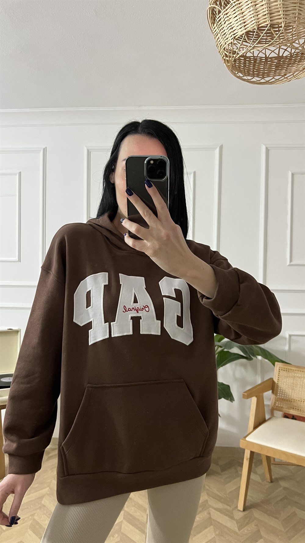 Acı Kahve Kapüşonlu Sweat