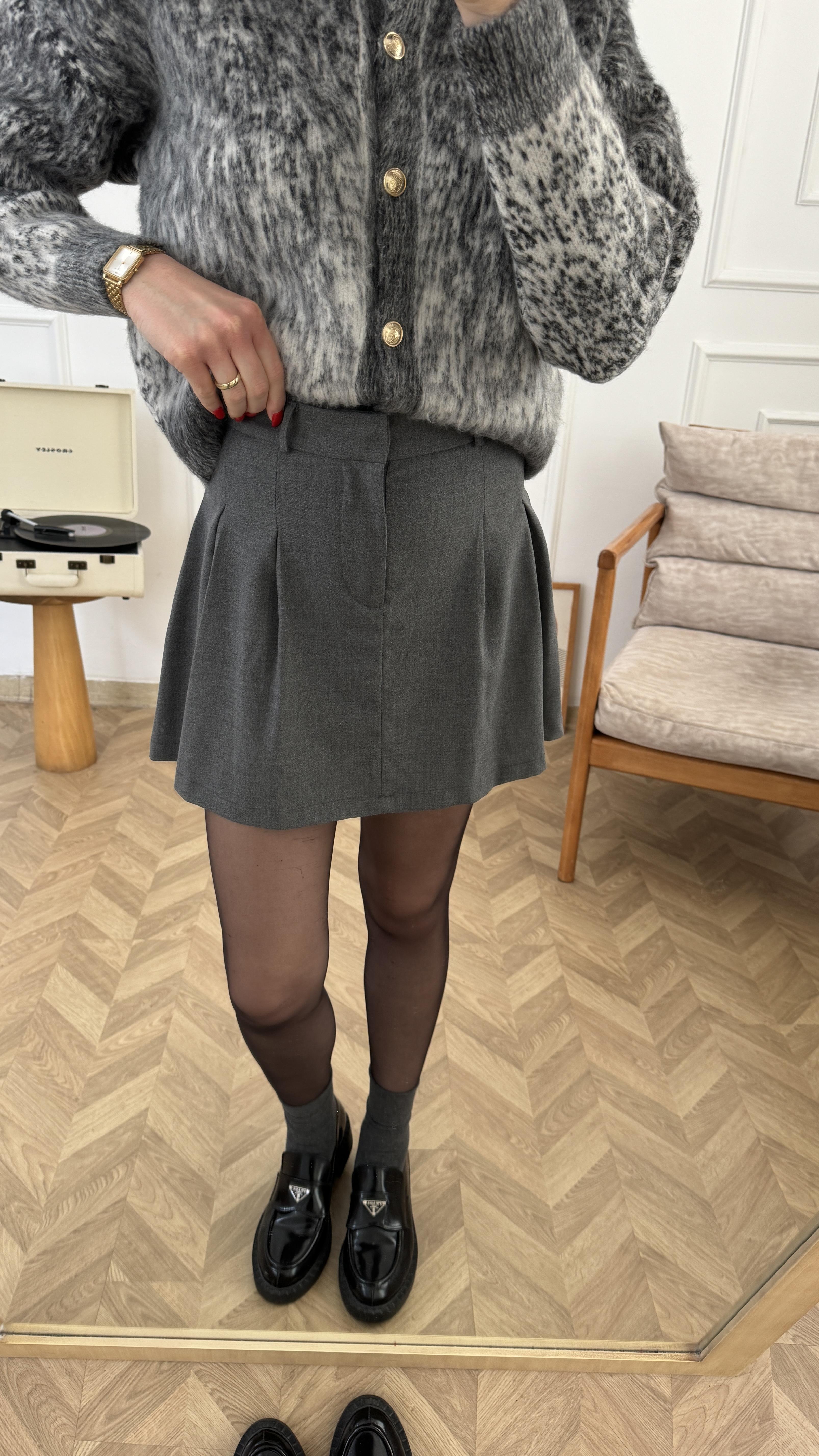 Antrasit Pileli Etek