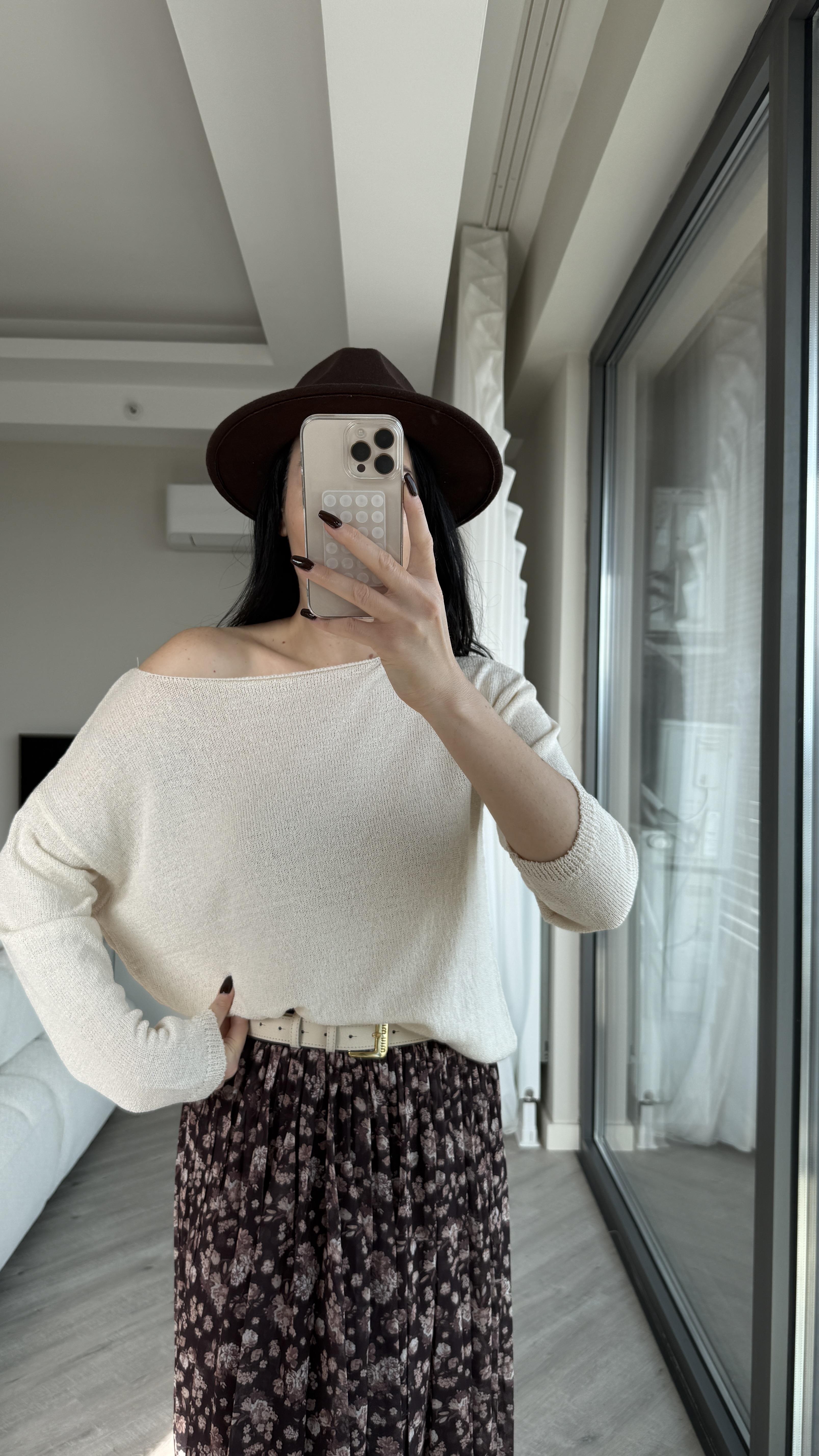 Ekru Merserize Triko