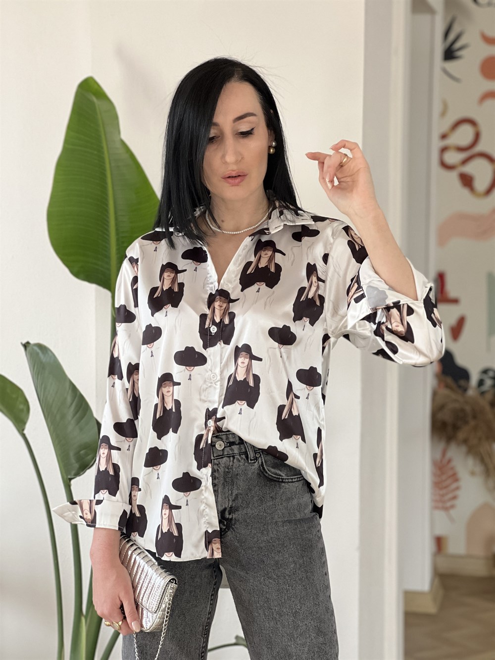 FİGÜRLÜ SATEN GÖMLEK