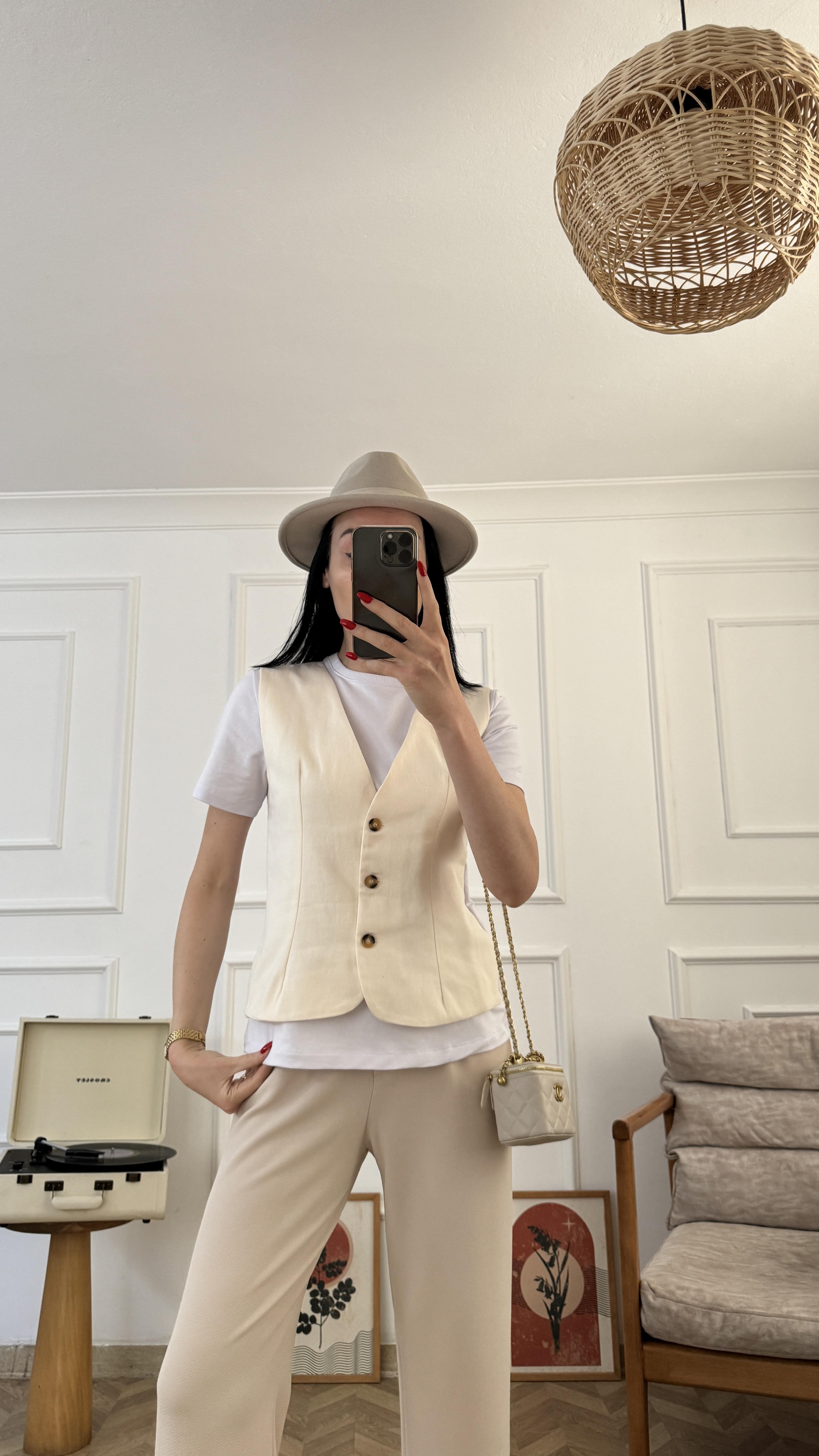 Gabardin Yelekli Tshirt