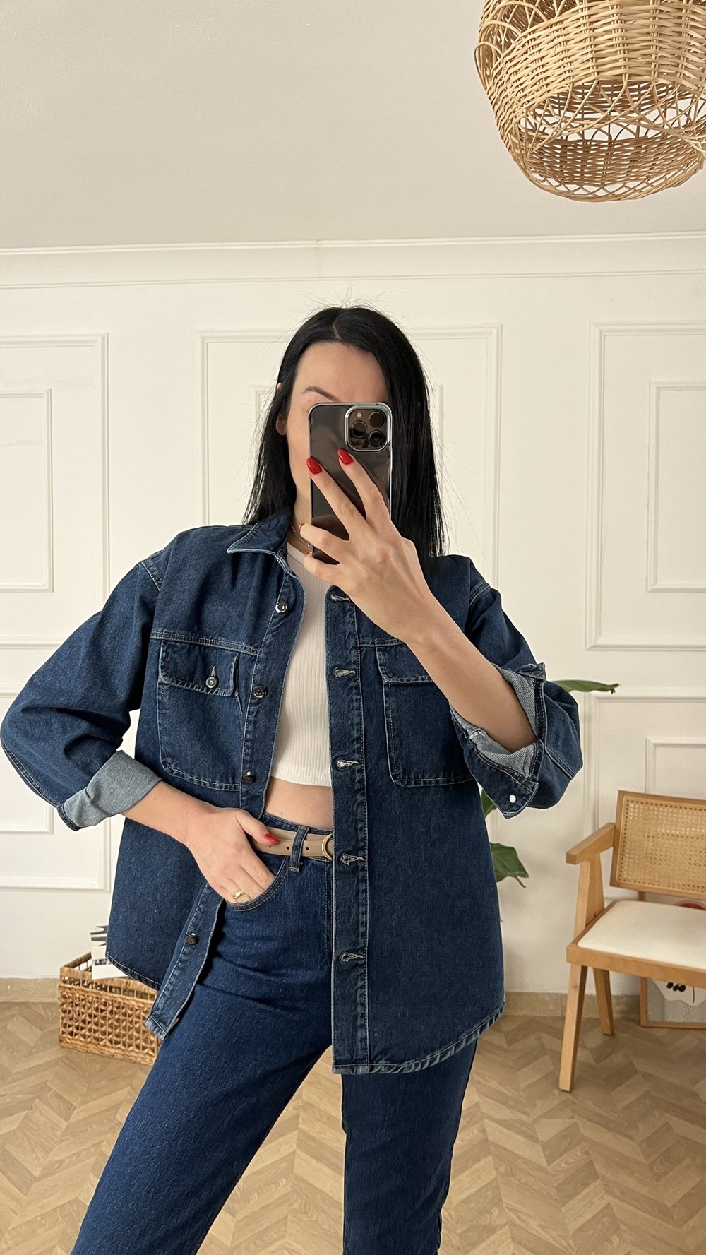 Kalın Kot Ceket Gömlek