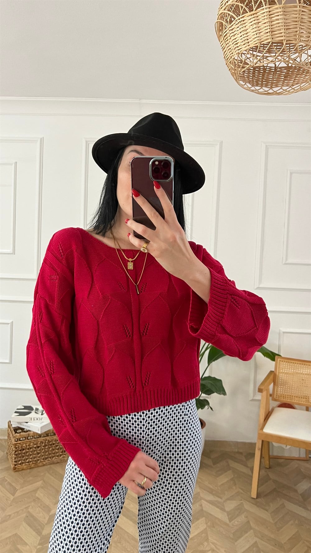 Kırmızı Merserize Triko