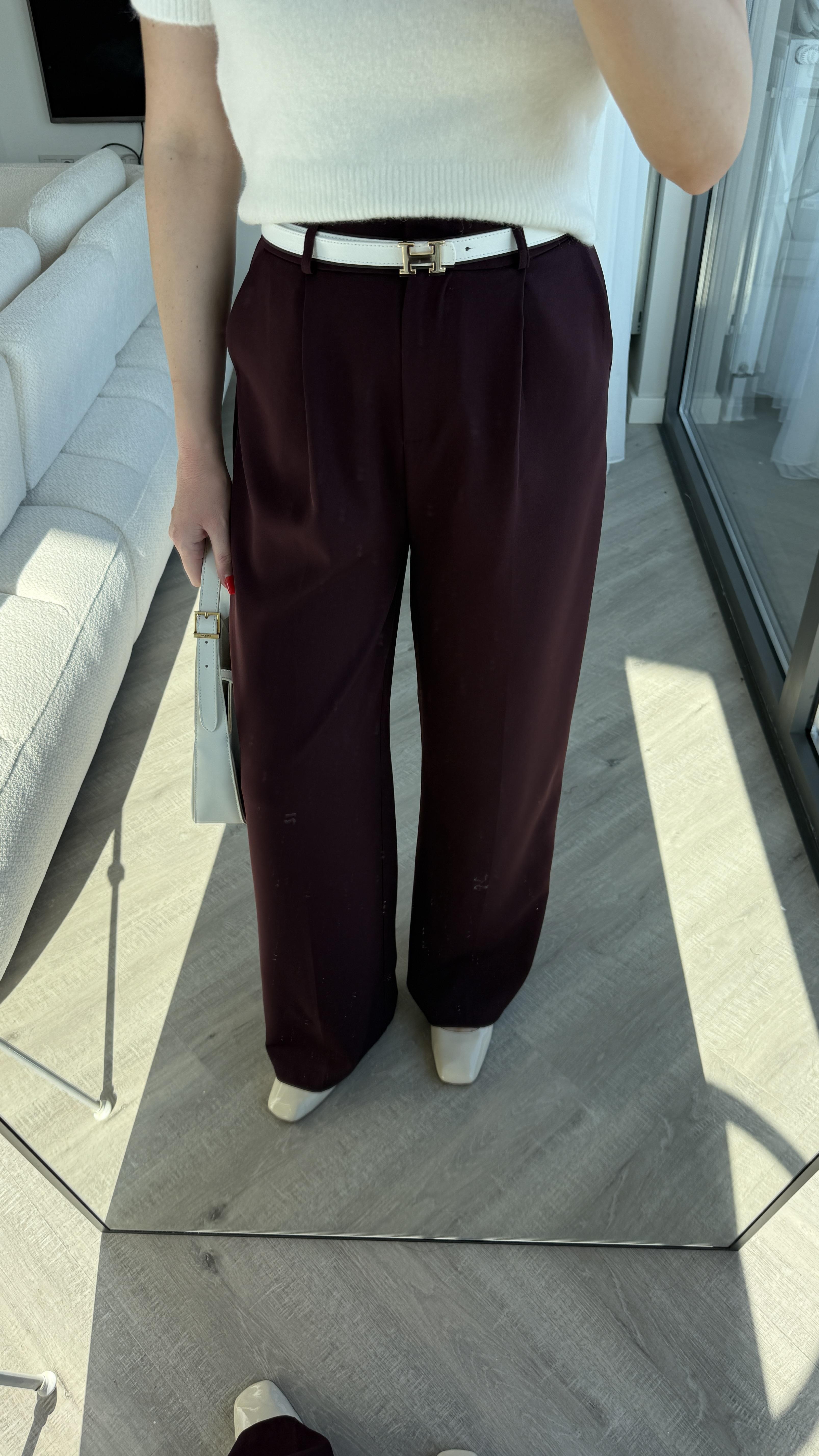 Mürdüm Palazzo Pantolon