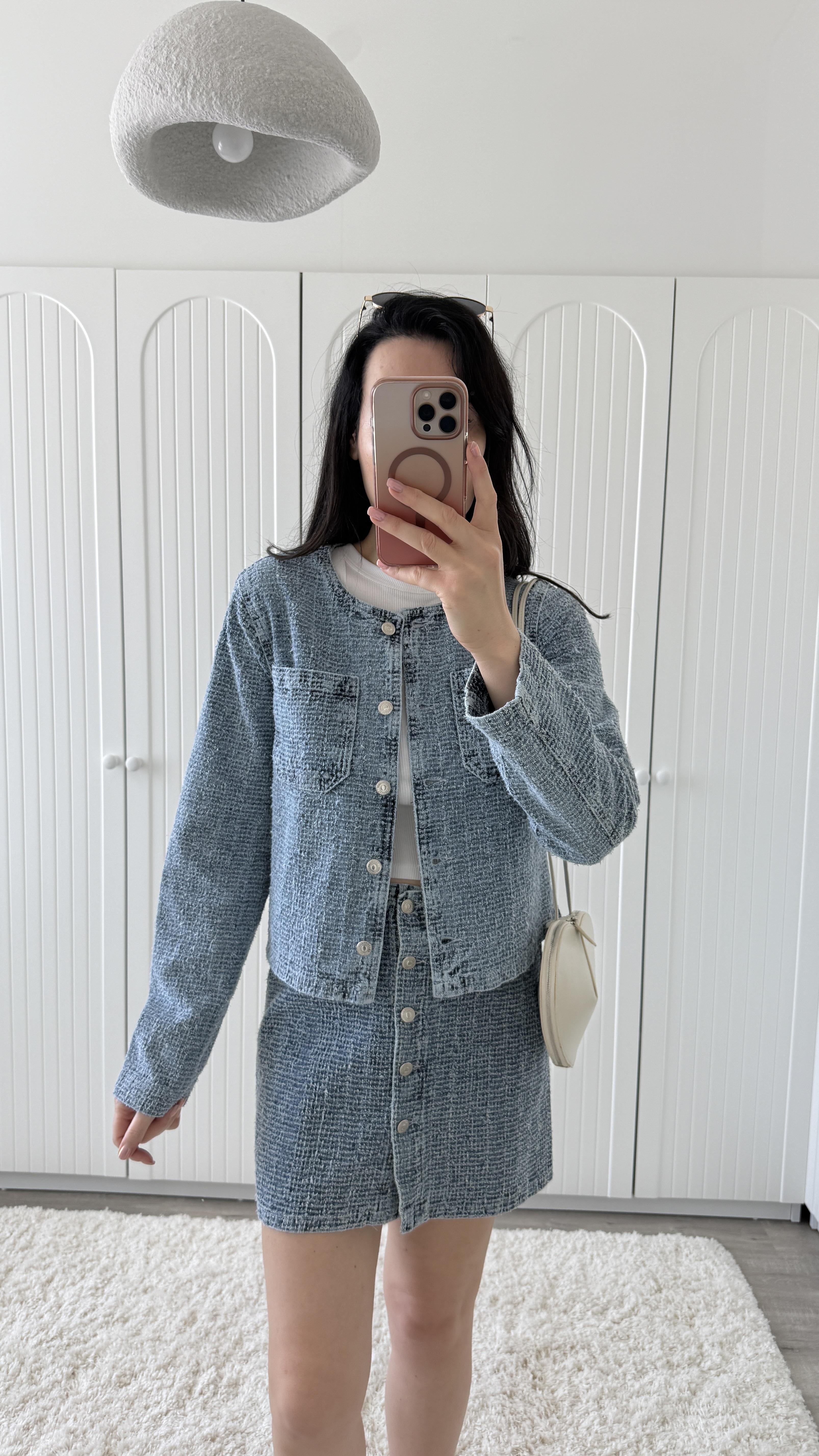 Önden Düğmeli Kar Yıkama Punch Ceket