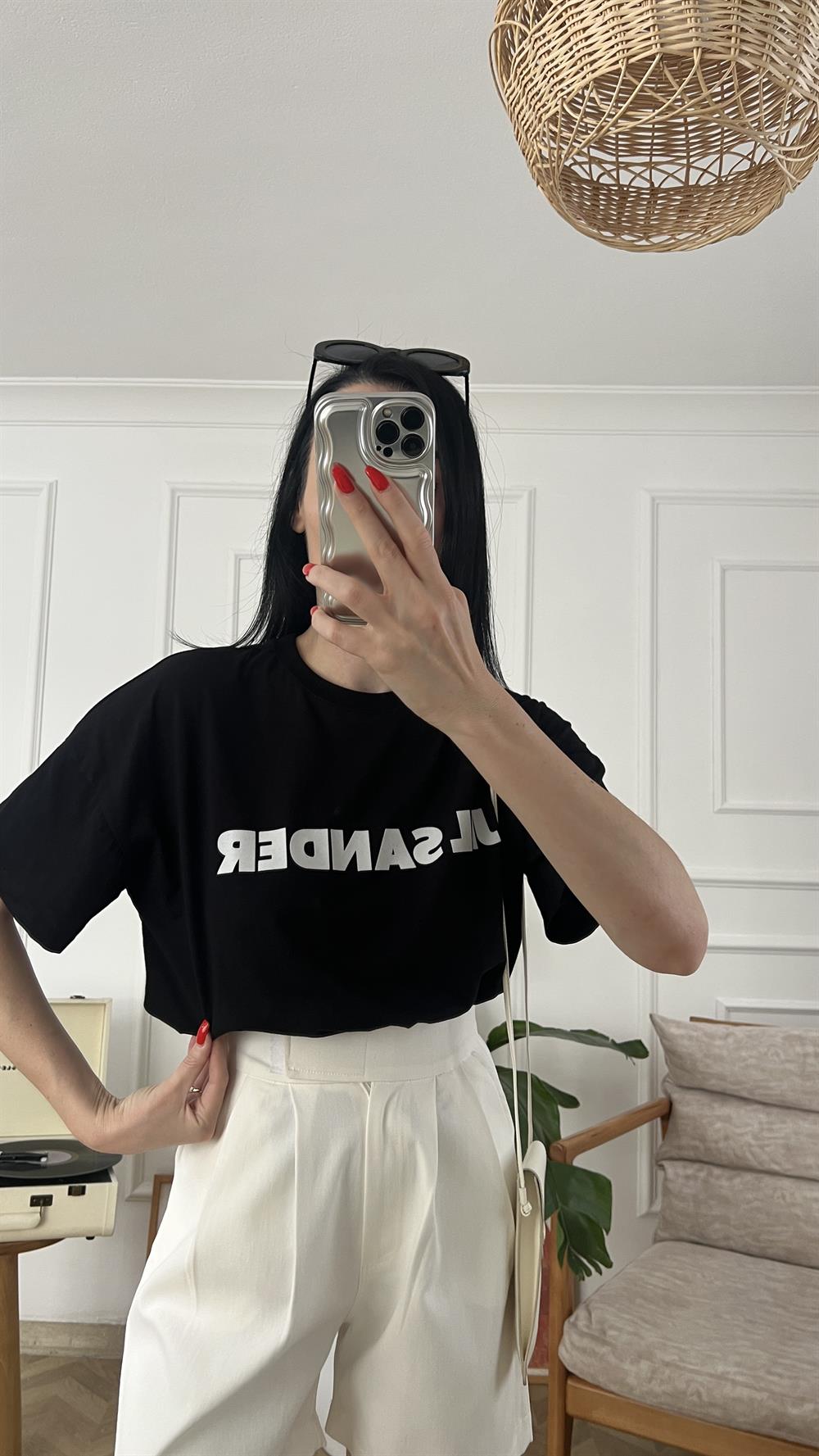 Siyah Jil Sander Tişört