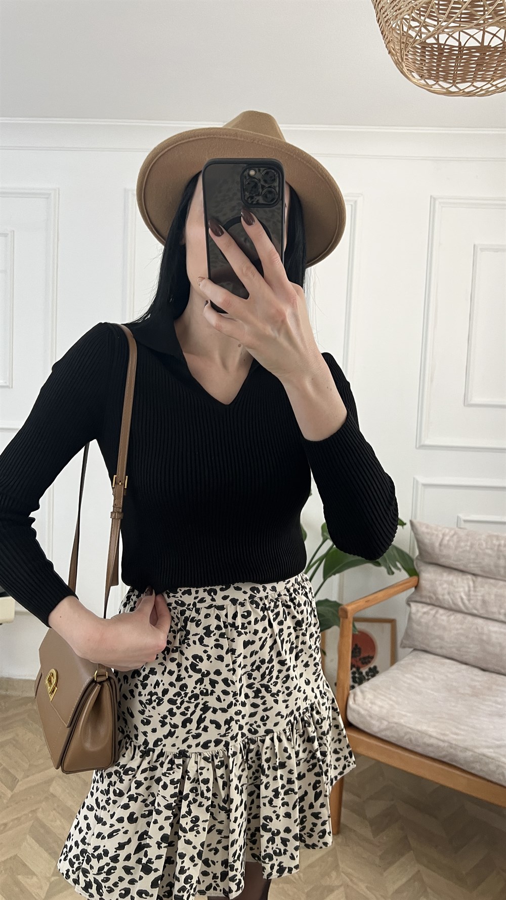 Siyah Polo Yaka Triko