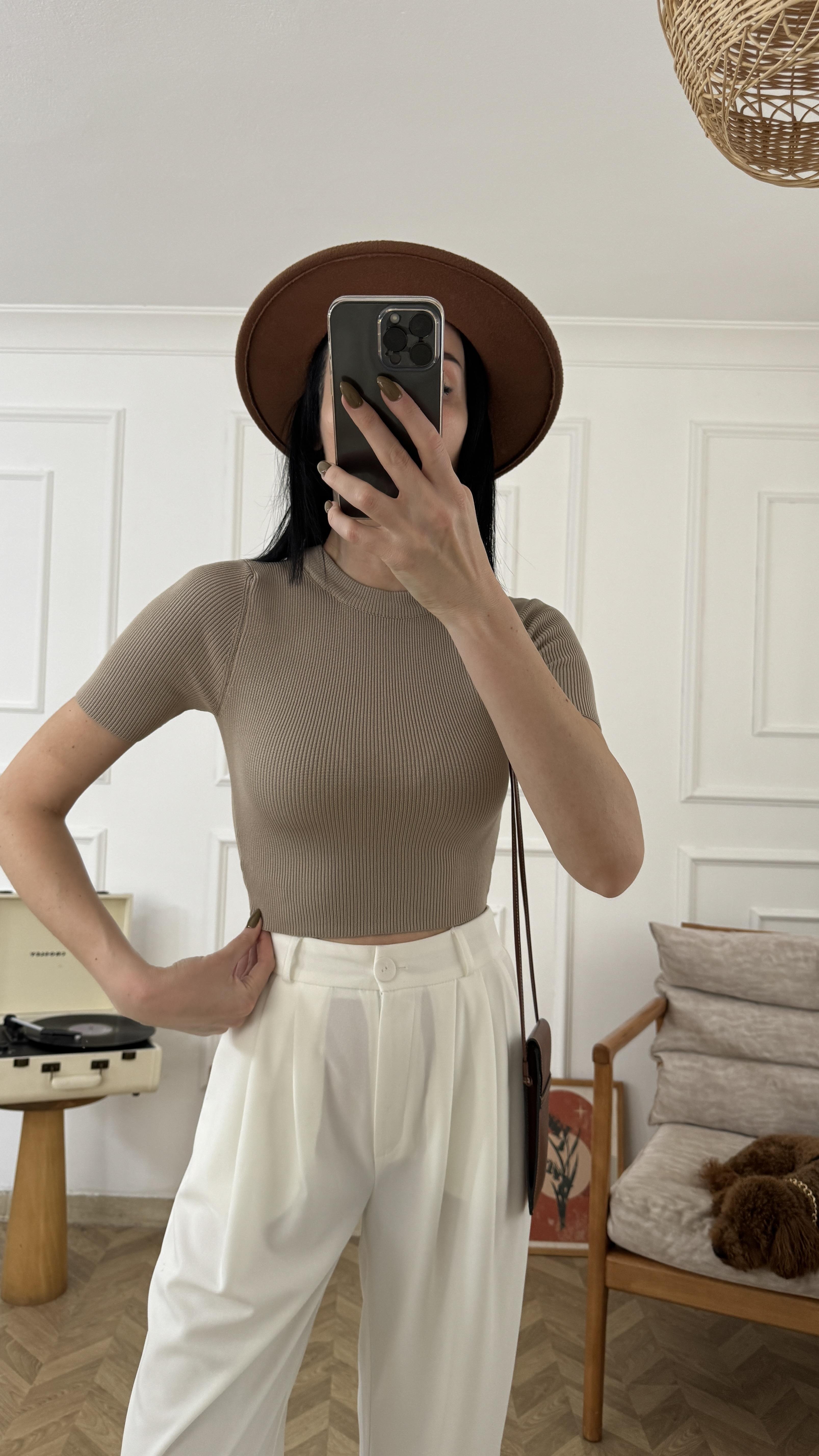 Vizon Bisiklet Yaka Fitilli Triko