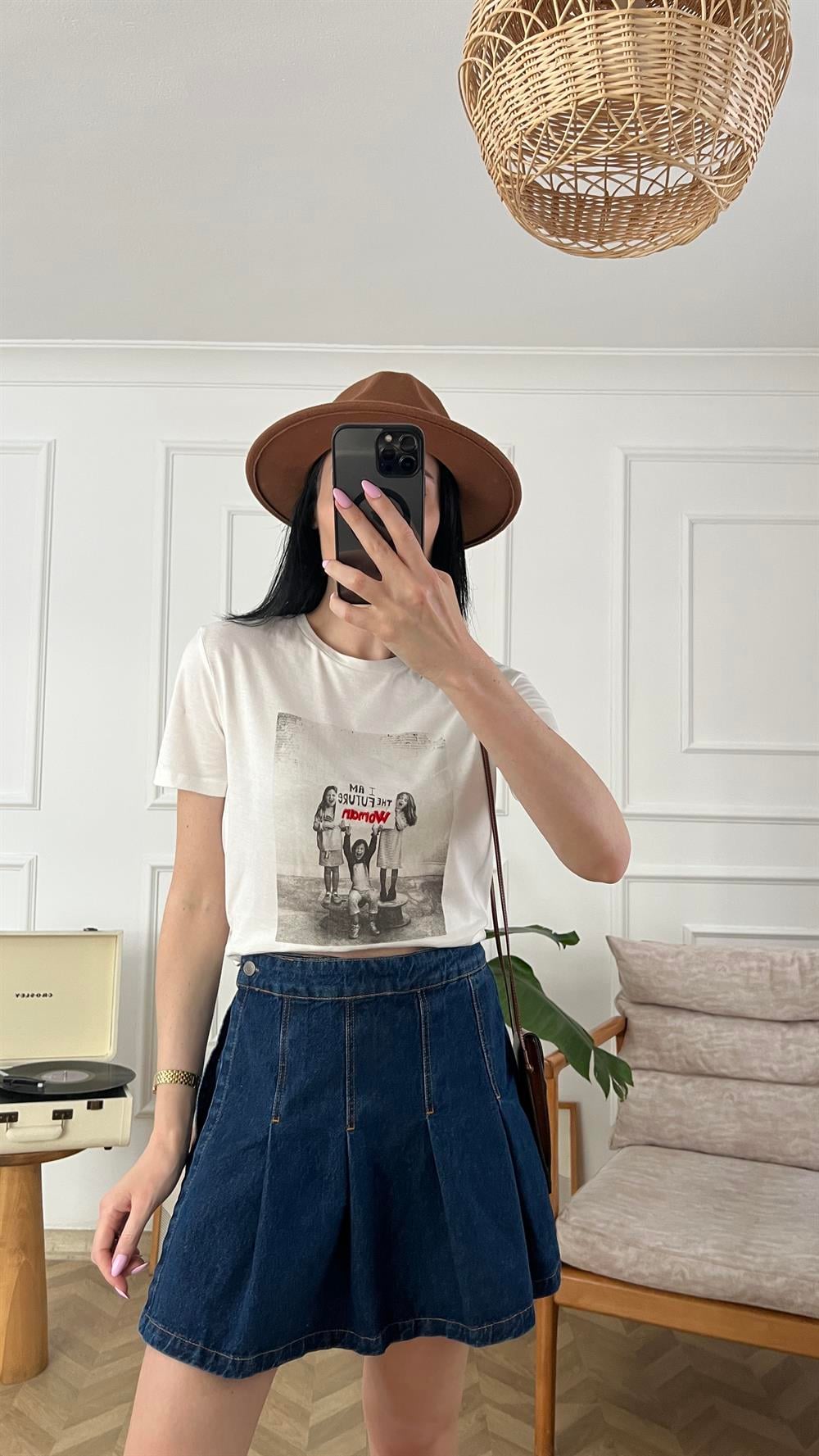 Woman Baskılı Tshirt
