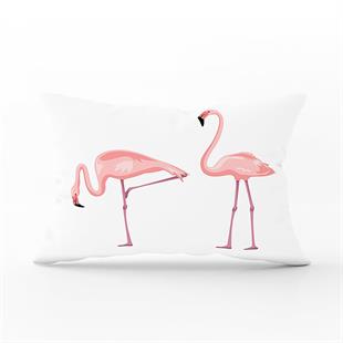 İki Flamingo Kırlent KılıfıTüm Dikdörtgen Kılıflar (32x52cm)kirlenthome