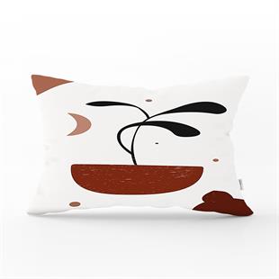 Kırmızı Soyut Desen  Kırlent KılıfıTüm Dikdörtgen Kılıflar (32x52cm)kirlenthome
