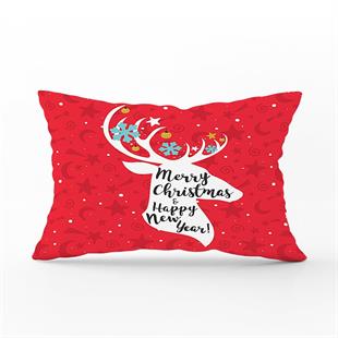 Tek Geyik Yılbaşı Kırlent KılıfıTüm Dikdörtgen Kılıflar (32x52cm)kirlenthome