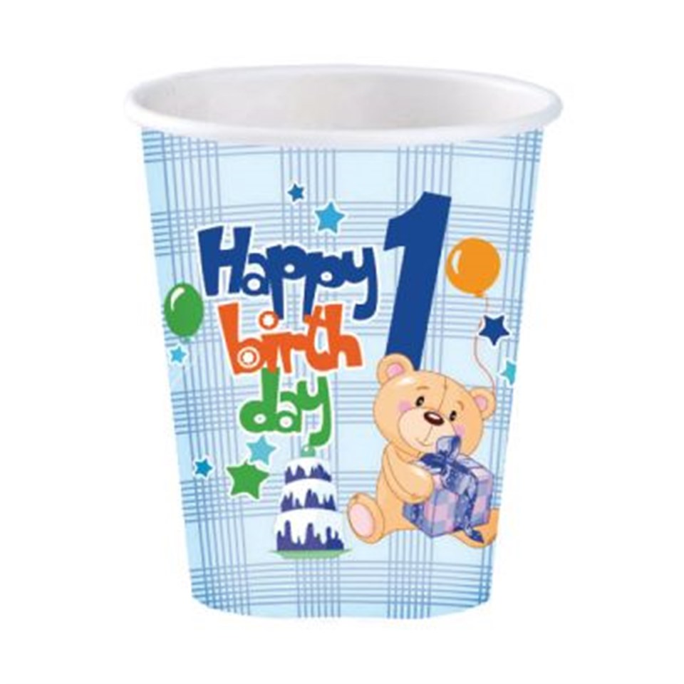 1 Oldum Partisi Mavi Bardak