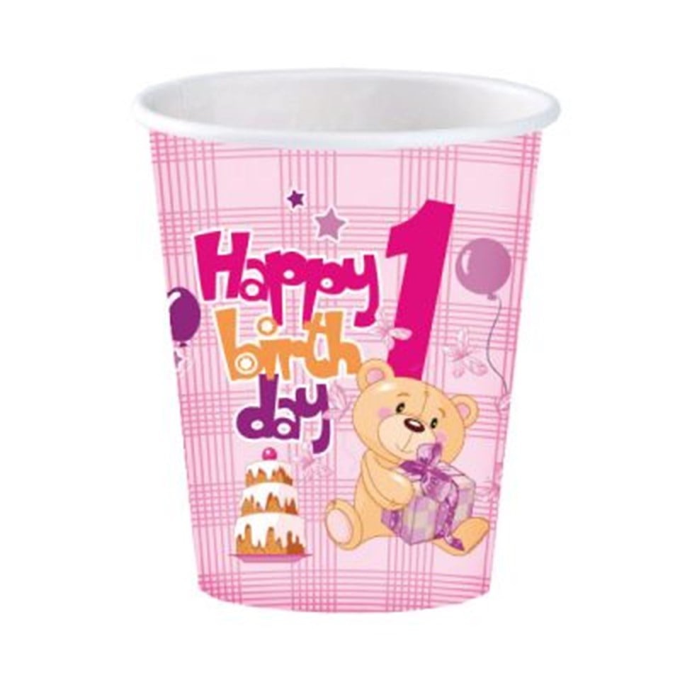 1 Oldum Partisi Pembe Bardak